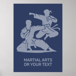 Póster Artes Marciales de Texto y Color Personalizados
