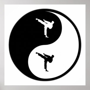 Póster Artes marciales de Yin Yang