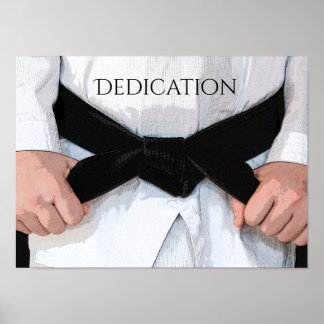 Póster Artes marciales dedicción del cinturón negro motiv