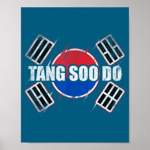 Póster Artes Marciales Geniales Silueta Tang Soo