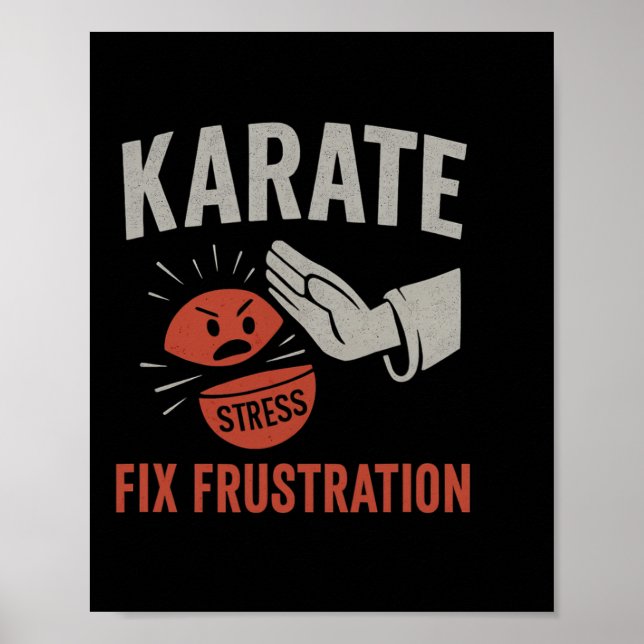 Póster Artes Marciales Graciosa Karate Fix Frustration St (Frente)