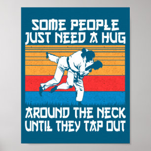 Póster Artes Marciales Judo Jiu Jitsu Divertidas Humor
