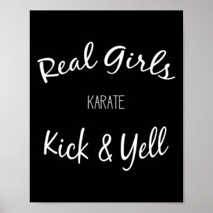Póster Artes Marciales Karate Chicas Reales Patean Y Grit