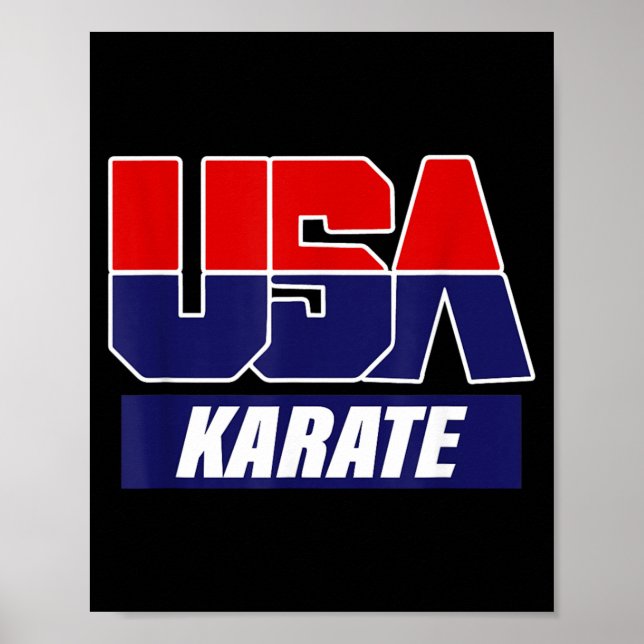 Póster Artes Marciales Karate Equipo USA 2021 (Frente)