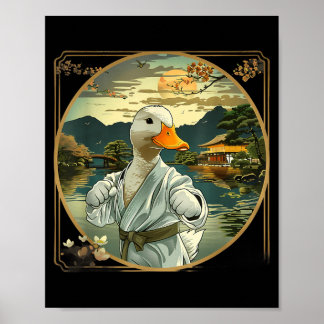 Póster Artes Marciales Karate Pato Puesta de sol Jardín M