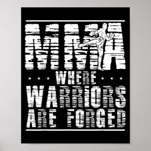 Póster Artes Marciales Mixtas de Lucha Mma Jiu Brasileño