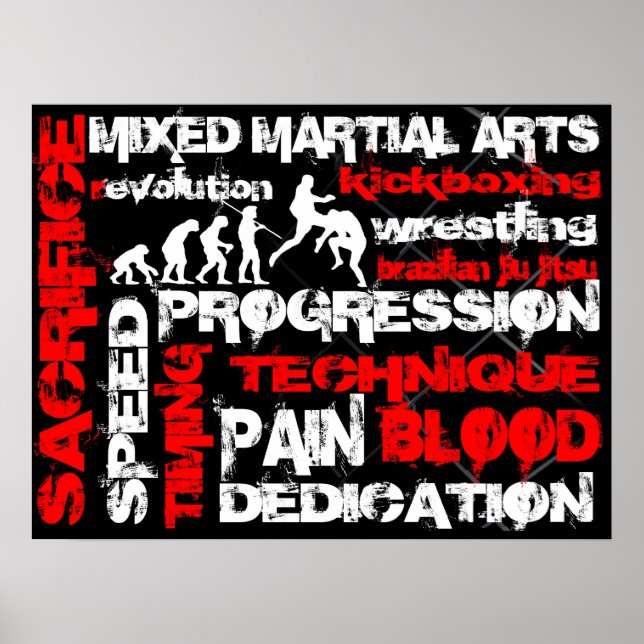 Póster Artes marciales mixtas - Elementos del Poster de l (Frente)
