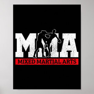 Póster Artes Marciales Mixtas MMA Jiu Jitsu Kick Boxing