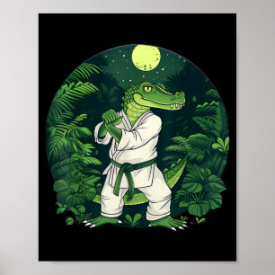 Póster Artes Marciales MMA Taekwondo Caimán Karate Animal
