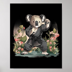 Póster Artes Marciales MMA Taekwondo Karate Koala Animal
