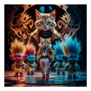 Póster Artes marciales se encuentran con el estilo de la 