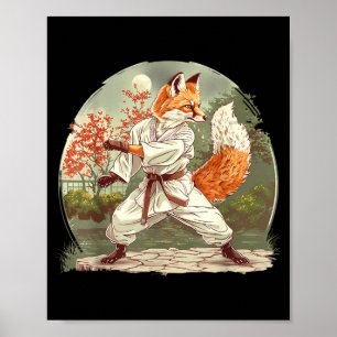 Póster Artes Marciales Taekwondo Kickboxing Judo Fox Natu