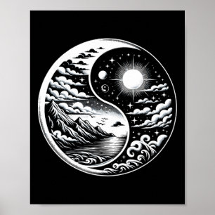 Póster Artes Marciales Tai Chi Yoga Meditación Qigong Yin