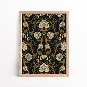 Póster Artes oscuras y manualidades Floral Crisantemo Art