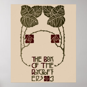 Póster Artes y Oficios Roycroft libro de Elbert Hubbard