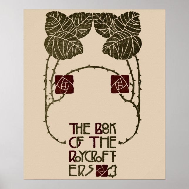 Póster Artes y Oficios Roycroft libro de Elbert Hubbard (Frente)