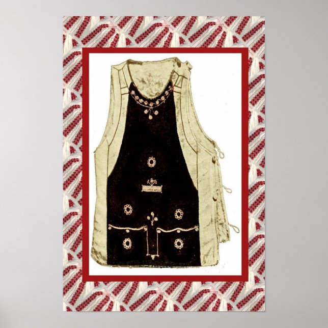 Póster Artesanía rumana, bordada sobre vestido (Frente)