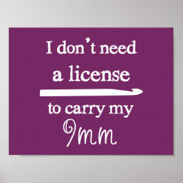 Póster Artesanías de licencia Crochet Hook {Oscuro}