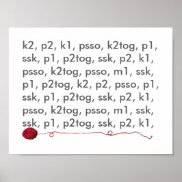 Póster Artesanías Lingo Red Yarn