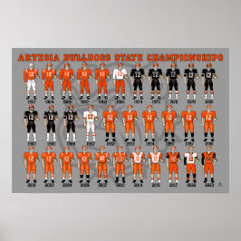 Póster Artesia Bulldoges Estado Champs Poster Uniforme