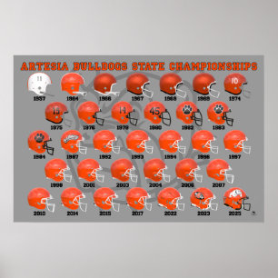 Póster Artesia Bulldogs Campeones Estatales Poster de Cas