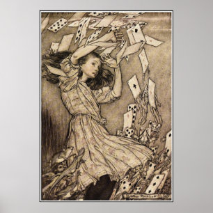 Póster Arthur Rackham Alice En El País De Las Maravillas