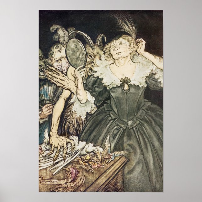 Póster Arthur Rackham | Comus de John Milton: "Y ellos, (Frente)