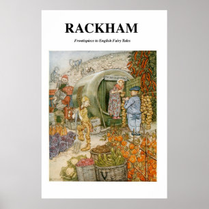 Póster Arthur Rackham - Frontispiece a la historia de had