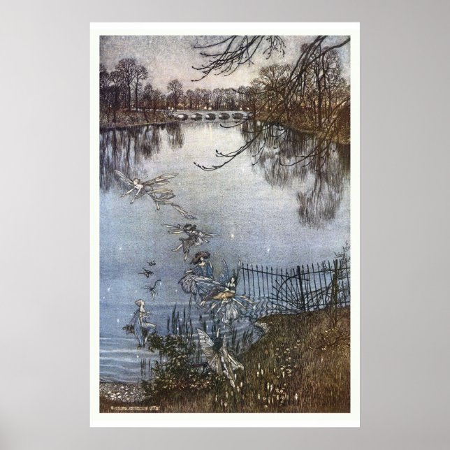 Póster Arthur Rackham - Jardines Peter Pan Kensington (Frente)