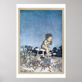 Póster Arthur Rackham - Peter Pan Kensington Gardens 1906