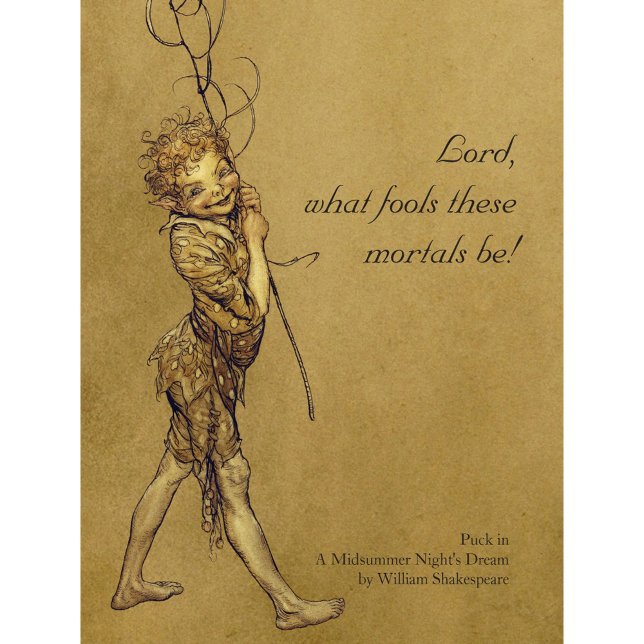 Póster Arthur Rackham Puck Lord qué tonta CC0950 Small (Subido por el creador)