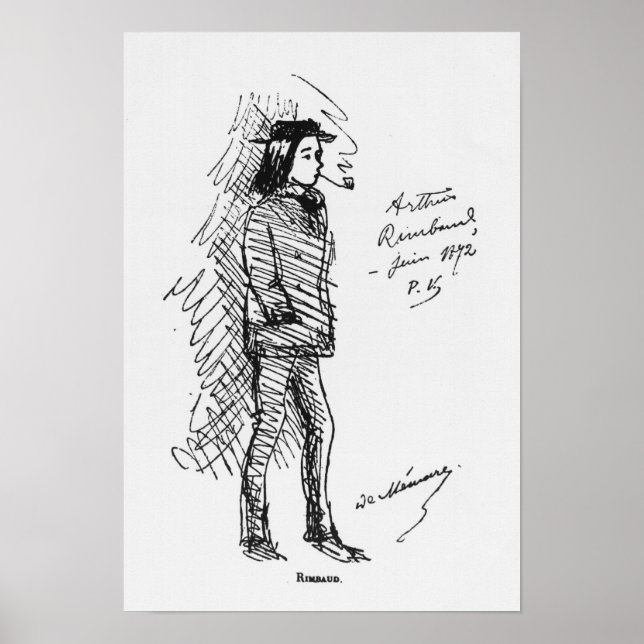 Póster Arthur Rimbaud Junio 1872 (Frente)