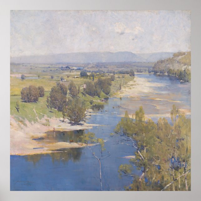 Póster Arthur Streeton - "El morado del mediodía transpar (Frente)