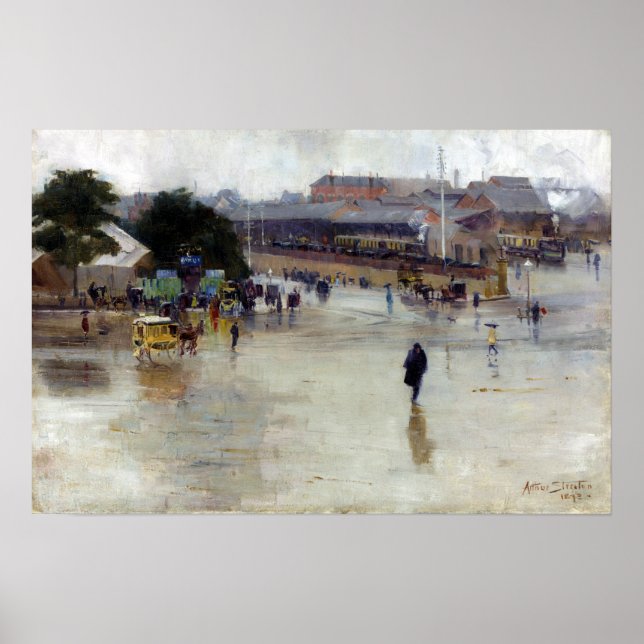 Póster Arthur Streeton Estación De Ferrocarril, Redfern (Frente)