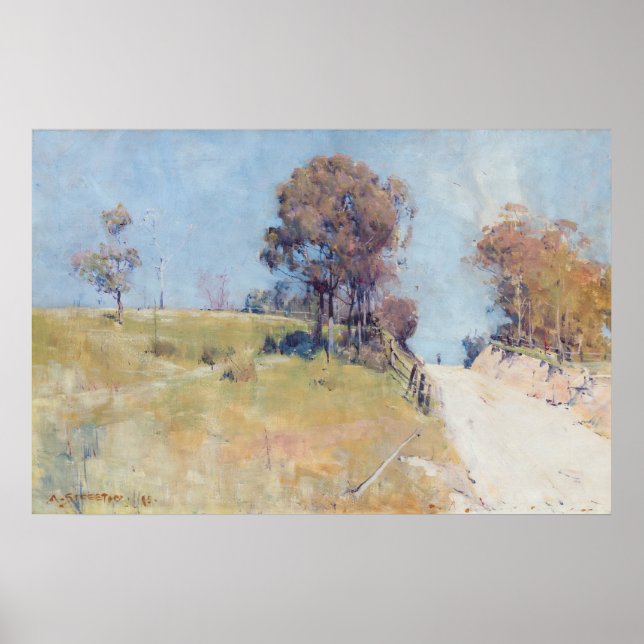 Póster Arthur Streeton - Luz del sol (Cortando en un cami (Frente)