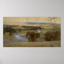 Póster Arthur Streeton - 'Still_glides_the stream, y_sh