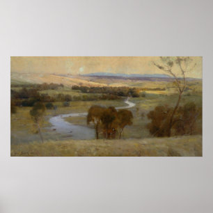Póster Arthur Streeton - 'Still_glides_the stream, y_sh