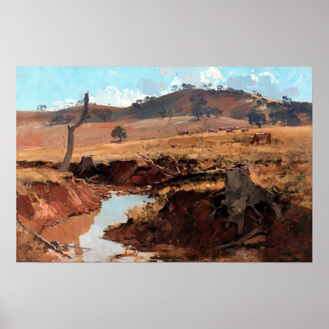 Póster Arthur Streeton The Creek (Frente)