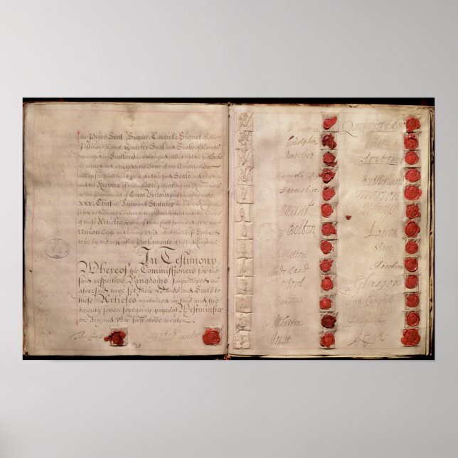 Póster Articles of Union between England and Scotland (Frente)