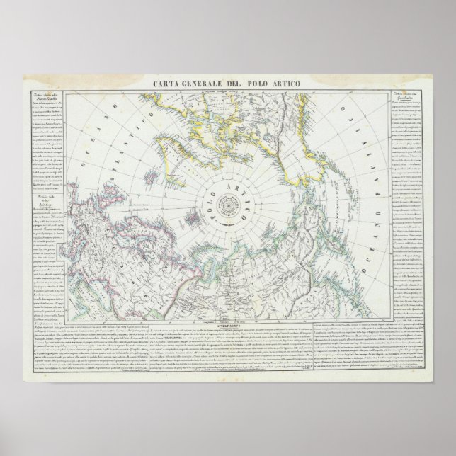 Póster Ártico, Hemisferio Norte (Frente)