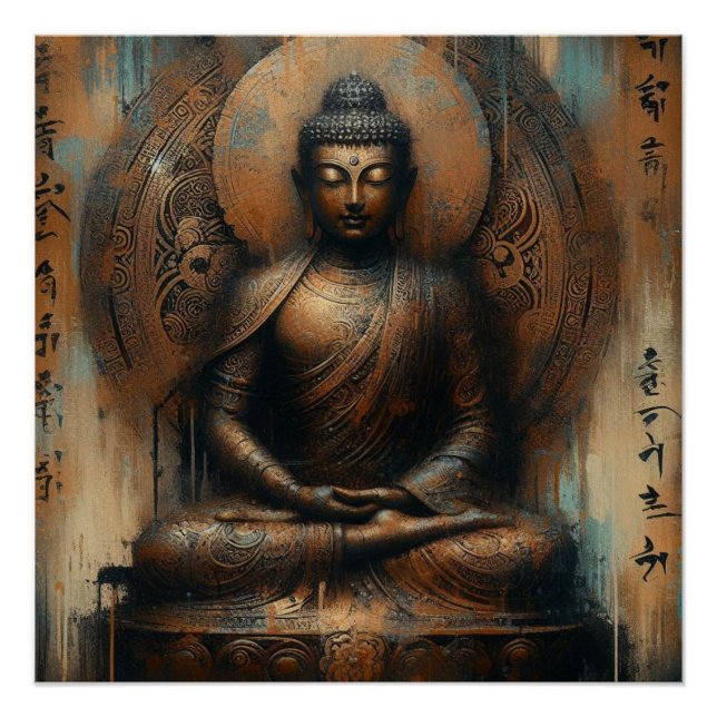 PÓSTER ARTÍCULO DE PINTURA METÁLICA BUDA Nº 10 (Anverso)