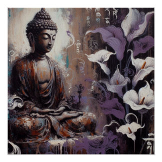 PÓSTER ARTÍCULO DE PINTURA METÁLICA BUDA Nº 22
