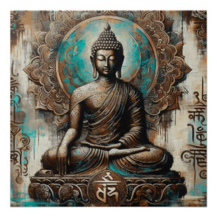 PÓSTER ARTÍCULO DE PINTURA METÁLICA BUDA Nº 24