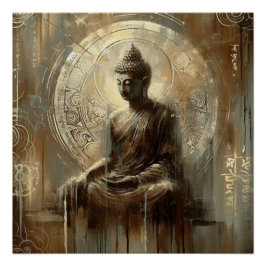 PÓSTER ARTÍCULO DE PINTURA METÁLICA BUDDHA #20