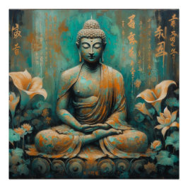 PÓSTER ARTÍCULO DE PINTURA METÁLICA BUDDHA Nº 5