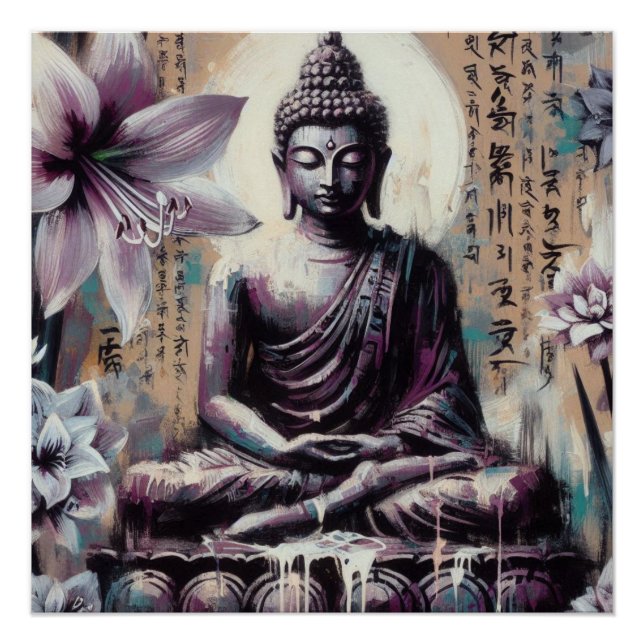 PÓSTER ARTÍCULO DE PINTURA METÁLICA BUDDHA Nº 7 (Anverso)