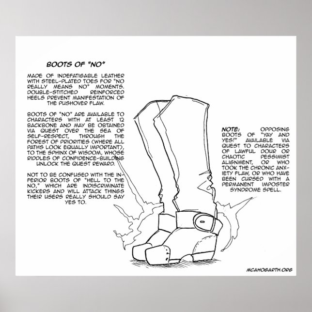 Póster Artículo mágico: Boots del "No" (Frente)