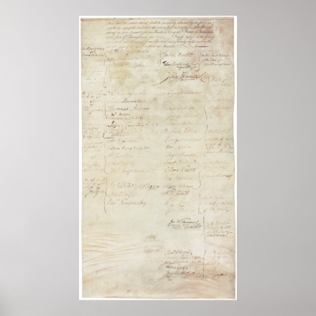 Póster Artículos de la Confederación de los Estados Unido (Frente)