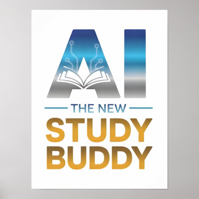 Póster Artificial Intelligence Study Buddy Design (Frente)