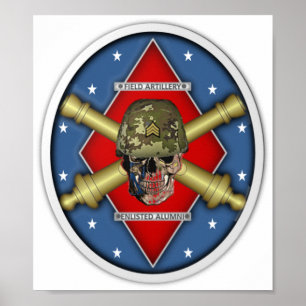 Póster Artillería de campo inscrita imagen de adultos